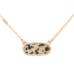 NWT Dalmatian Speckled Stone Necklace